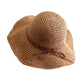 Wide - Brim Straw Sun Hat with Leather Tie