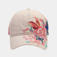 Embroidered Butterfly Baseball Cap with Floral Sequin Accents and Curved Brim for Artistic Casual Style