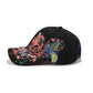 Embroidered Butterfly Baseball Cap with Floral Sequin Accents and Curved Brim for Artistic Casual Style