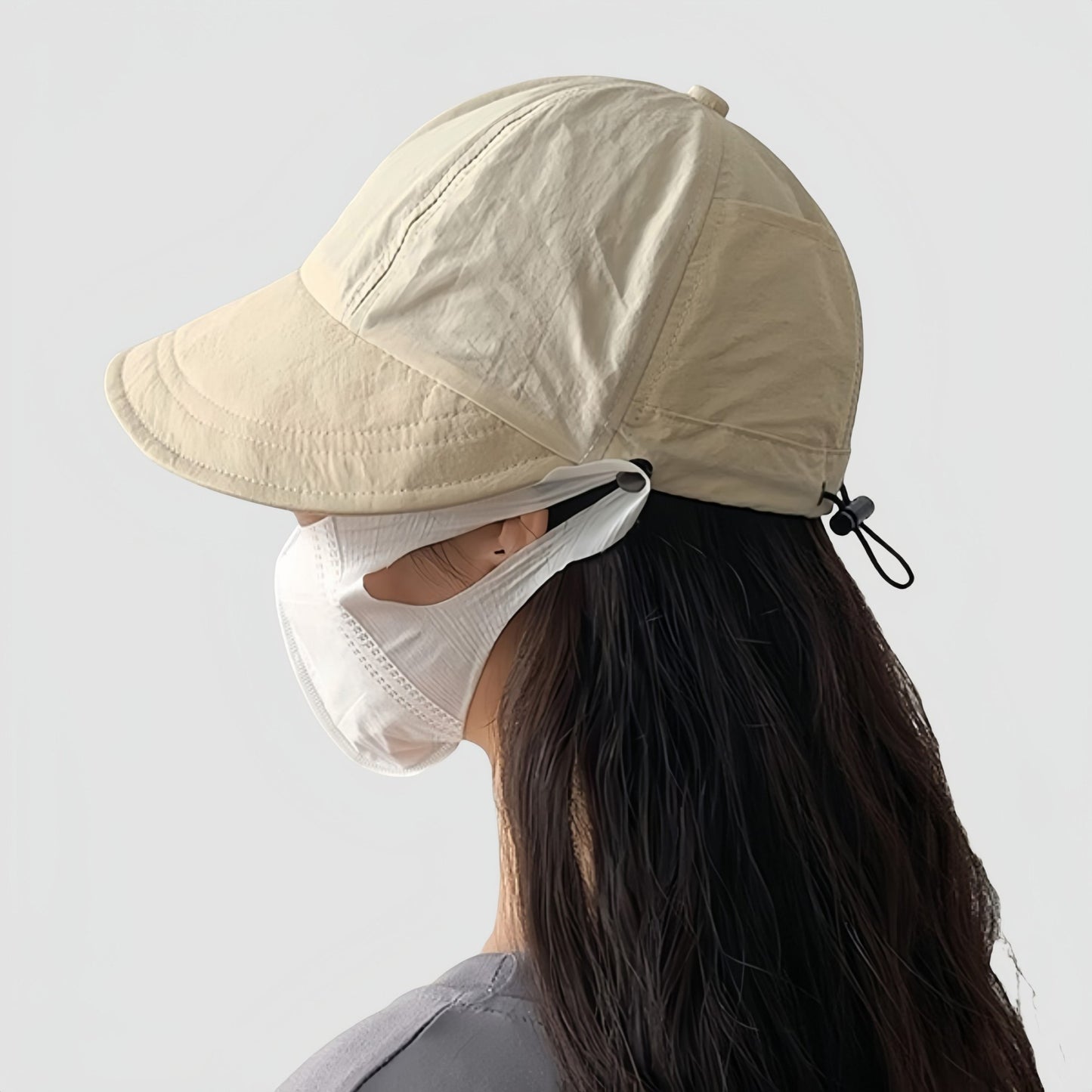 Lightweight Outdoor Sun Hat with Curved Brim and Adjustable Fit