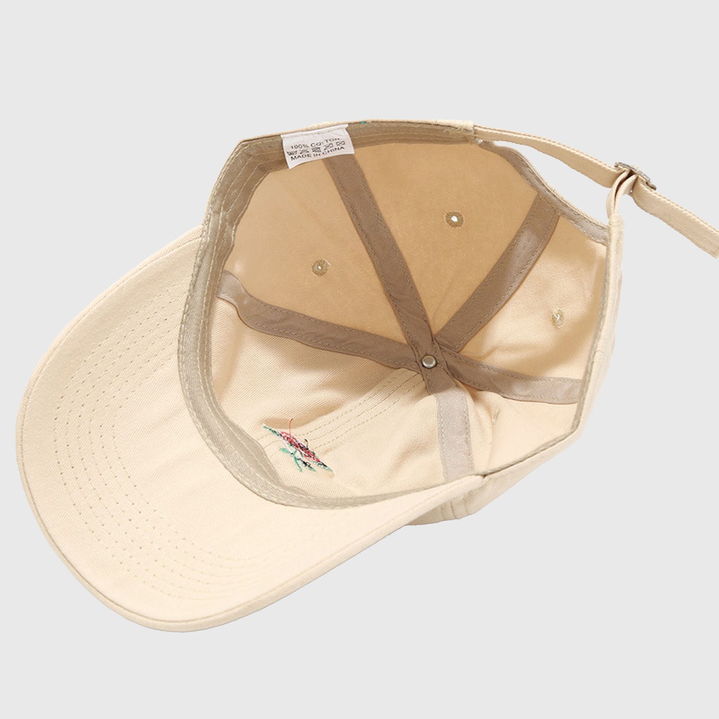 Baseball Cap with Rose Embroidery