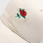 Baseball Cap with Rose Embroidery