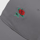 Baseball Cap with Rose Embroidery