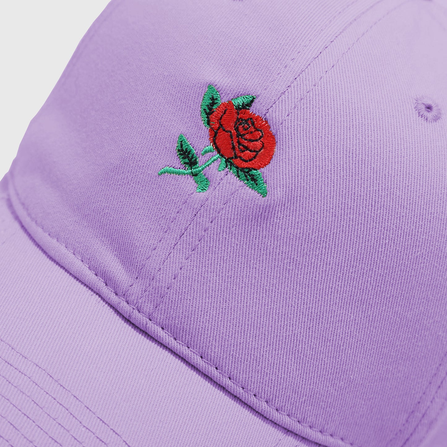 Baseball Cap with Rose Embroidery