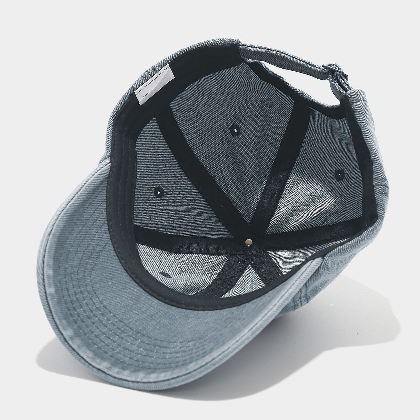 Denim Baseball Cap with Cherry Embroidery