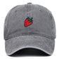 Strawberry Embroidered Adjustable Baseball Cap