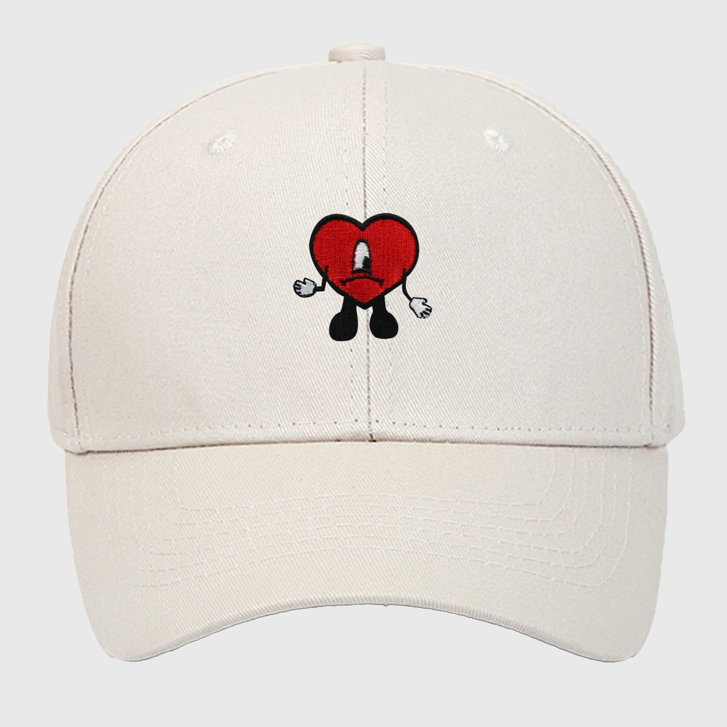 Embroidered Heart Design Adjustable Baseball Cap