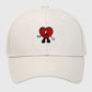 Embroidered Heart Design Adjustable Baseball Cap