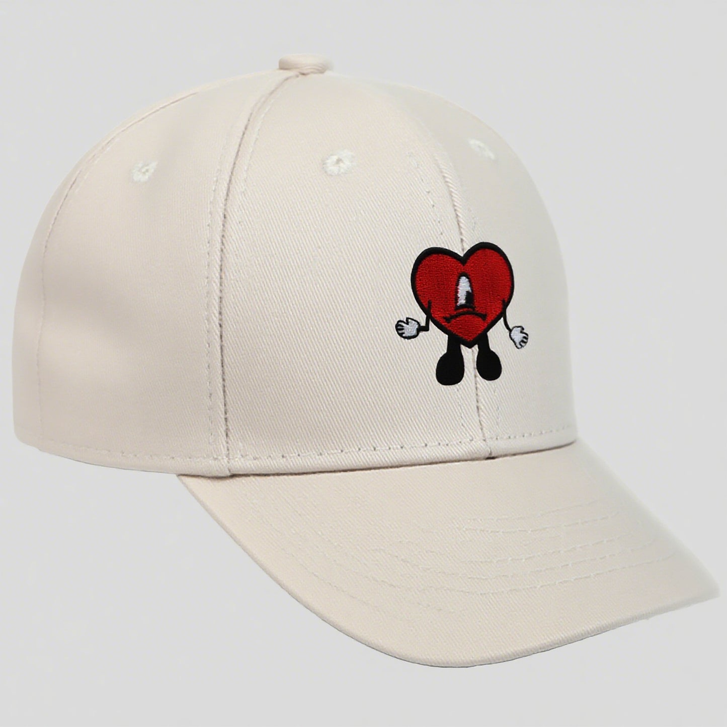 Embroidered Heart Design Adjustable Baseball Cap