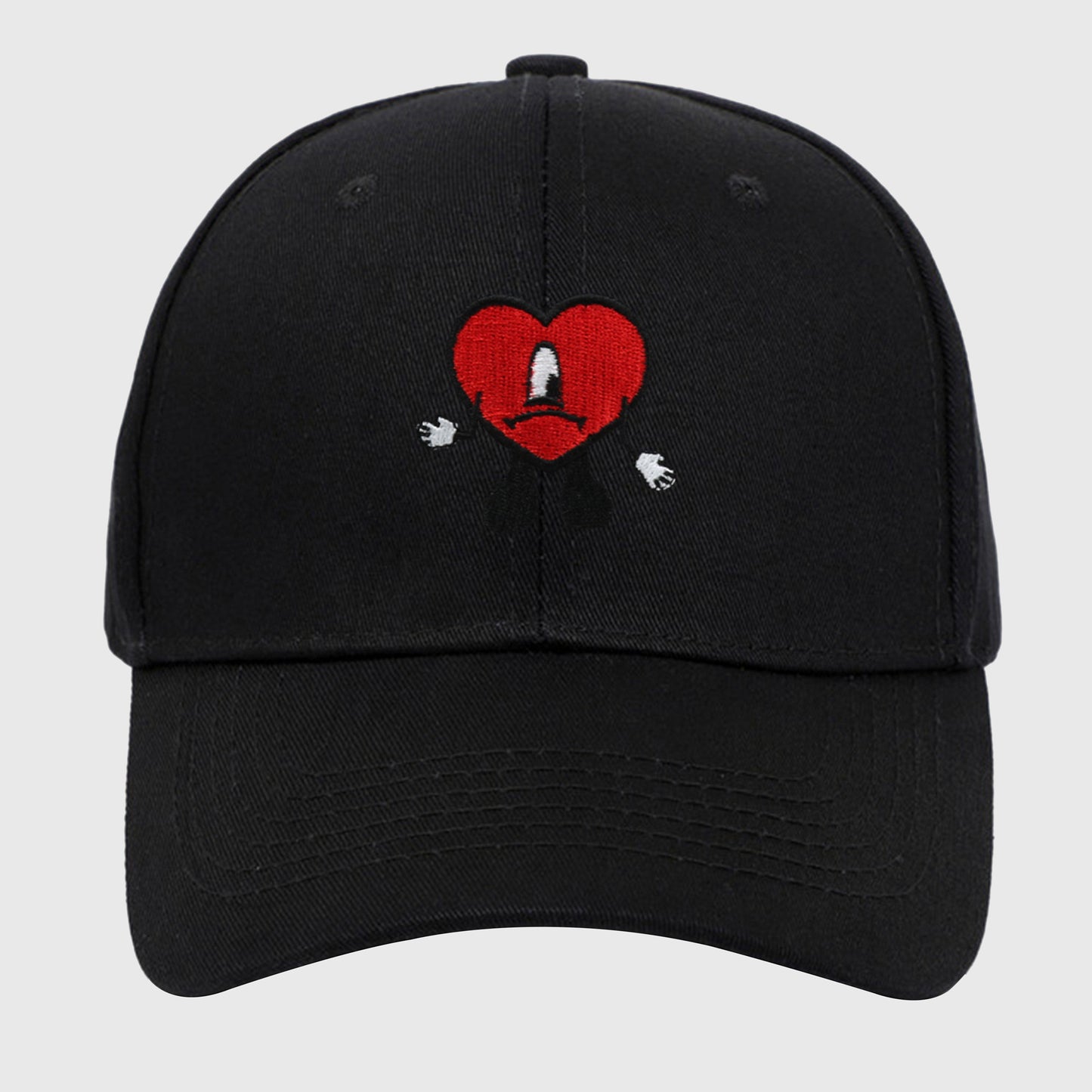 Embroidered Heart Design Adjustable Baseball Cap