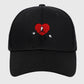 Embroidered Heart Design Adjustable Baseball Cap