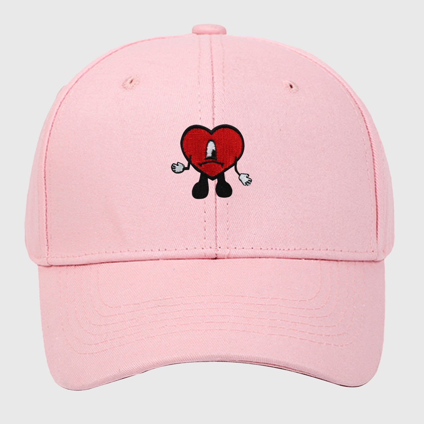 Embroidered Heart Design Adjustable Baseball Cap