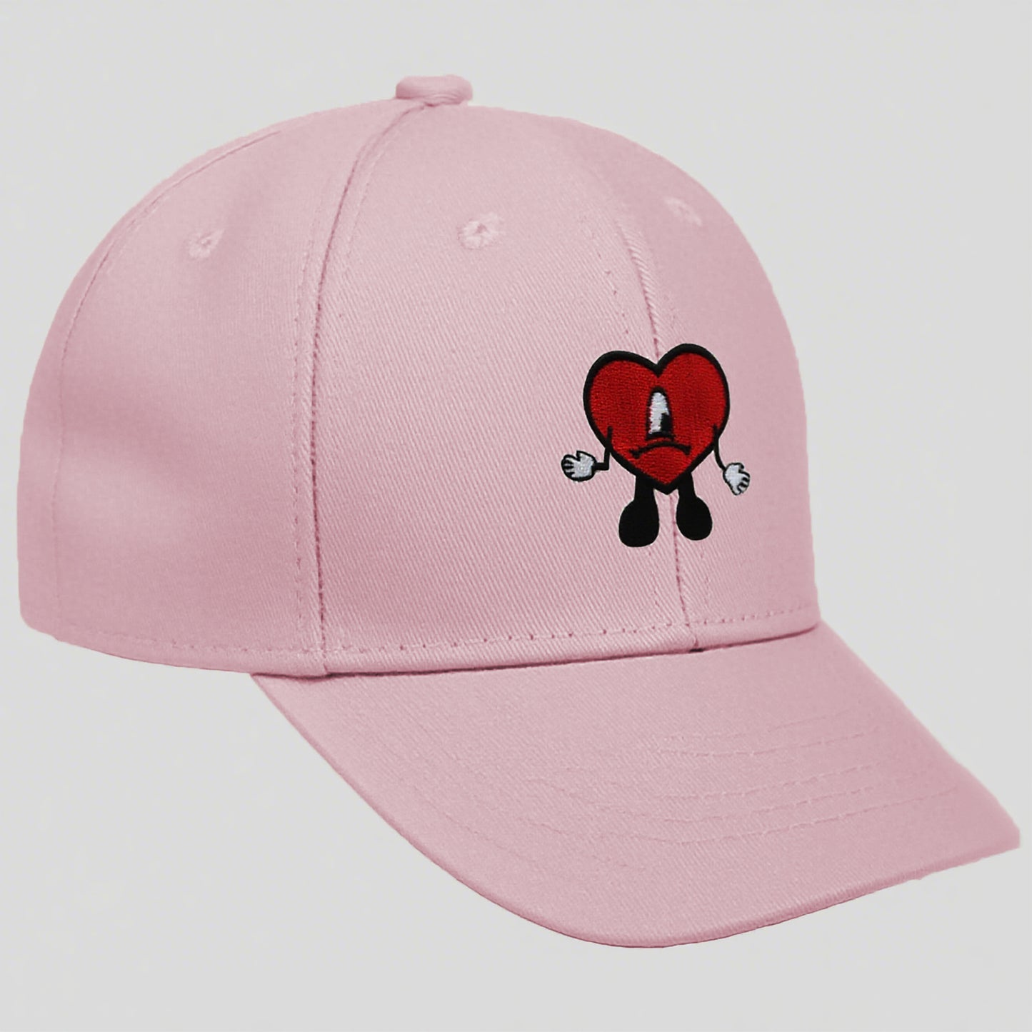 Embroidered Heart Design Adjustable Baseball Cap