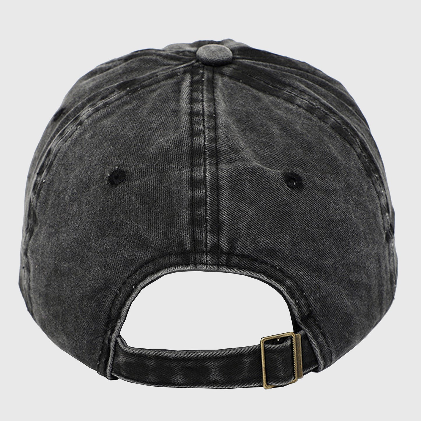 Vintage Washed Denim Baseball Cap with Cherry Embroidery