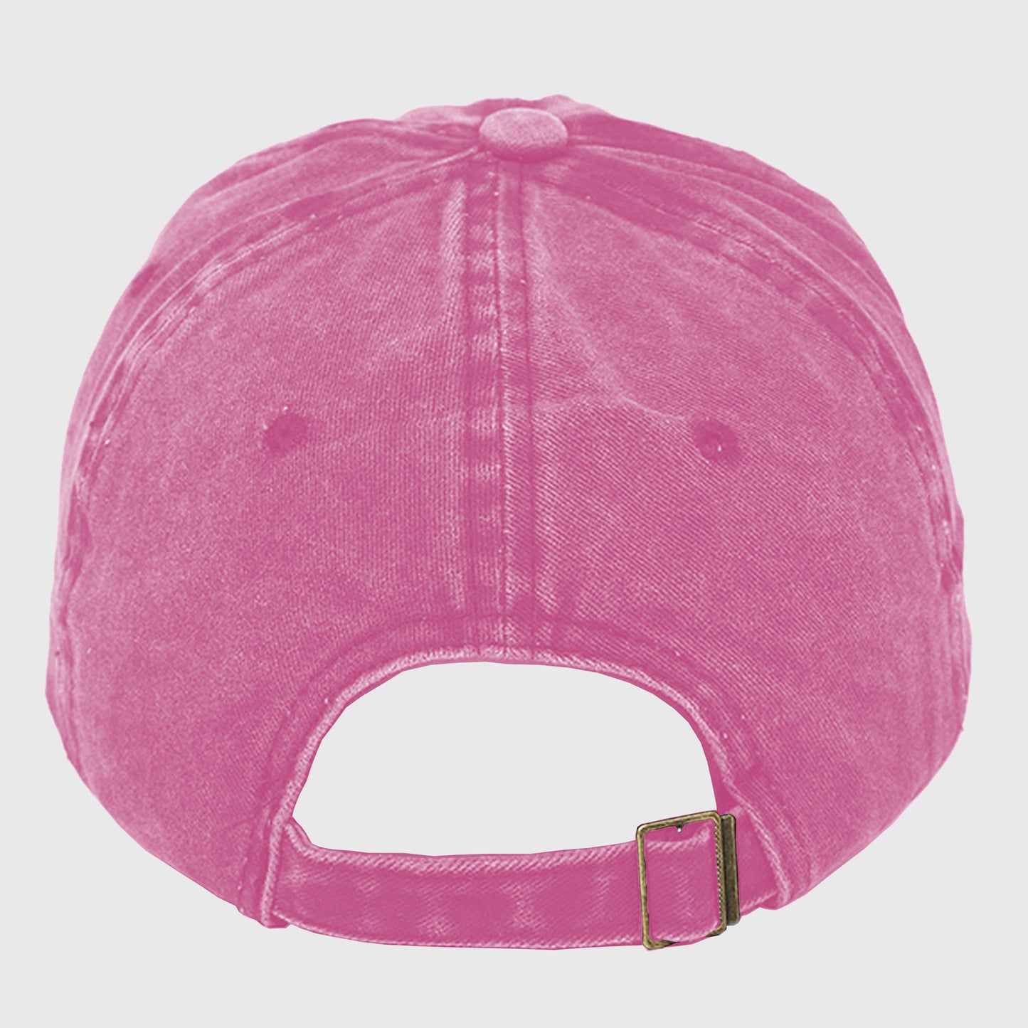 Vintage Washed Denim Baseball Cap with Cherry Embroidery