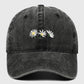 Vintage - Washed Baseball Cap with Daisy Embroidery