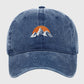 Vintage Washed Mountain Sunset Embroidered Baseball Cap