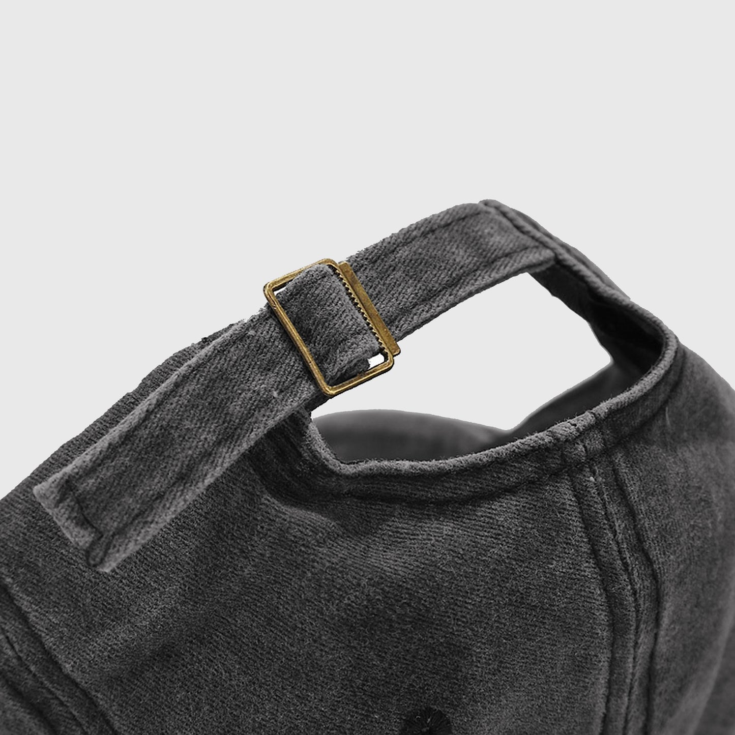 Vintage Washed Baseball Cap with Skeleton Peace Sign Embroidery