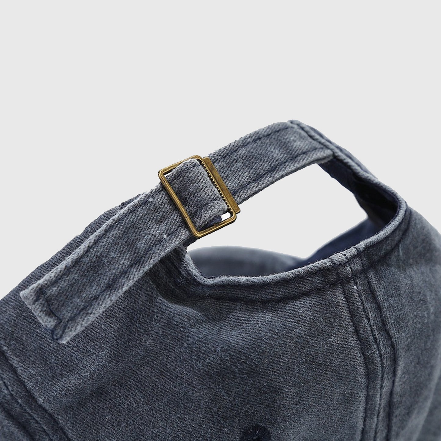 Vintage Washed Baseball Cap with Skeleton Peace Sign Embroidery