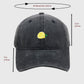 Vintage Washed Baseball Cap with Lemon Embroidery