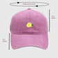 Vintage Washed Baseball Cap with Lemon Embroidery