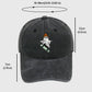 Vintage Washed Baseball Cap with Skateboarding Ghost Embroidery