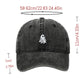 Vintage Washed Baseball Cap with Ghost Embroidery