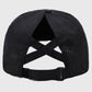 Baseball Cap with Heart Embroidery - Breathable Criss - Cross Back Hat
