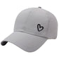 Baseball Cap with Heart Embroidery - Breathable Criss - Cross Back Hat