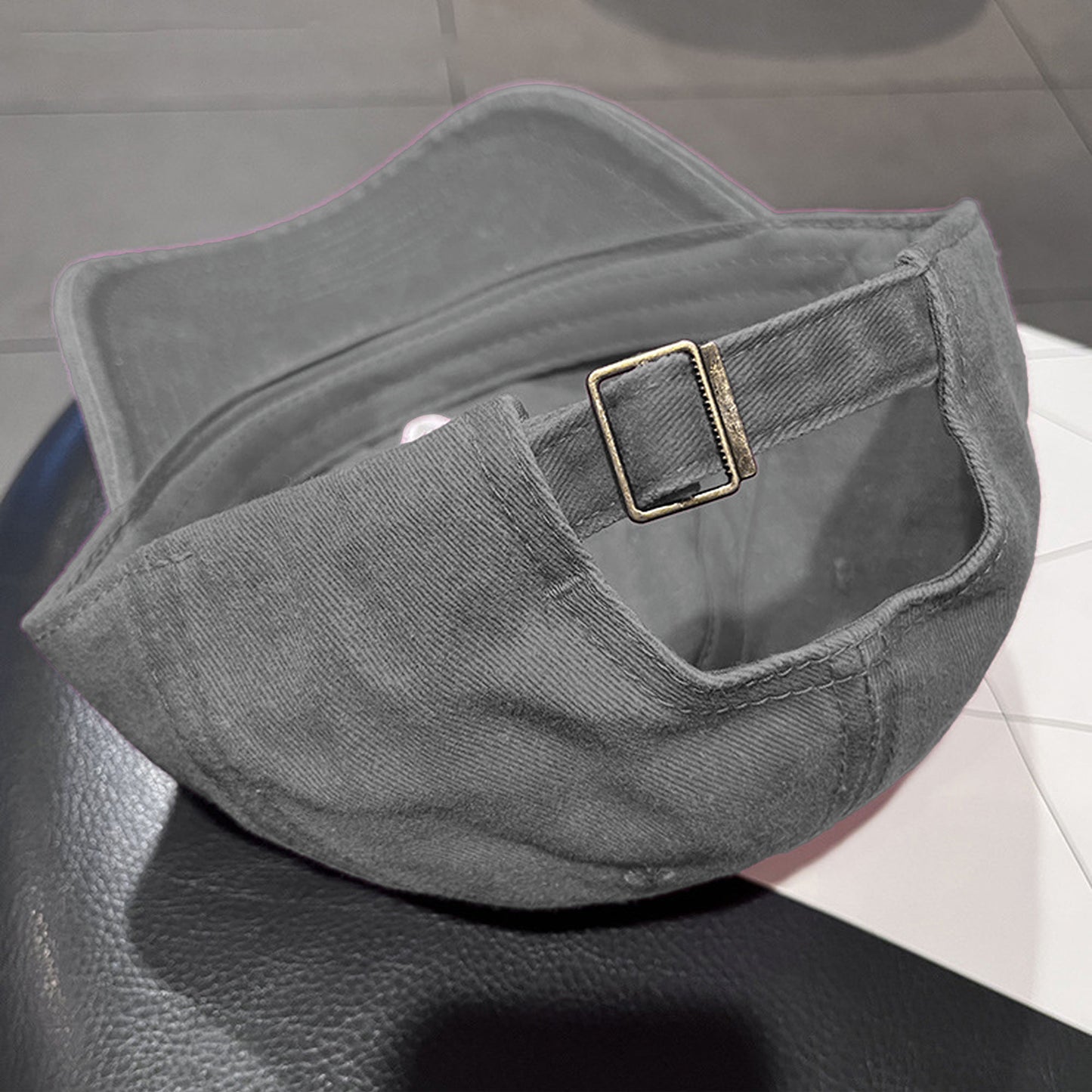 Coral Vintage Washed Baseball Cap with Heart Embroidery