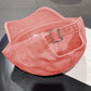 Coral Vintage Washed Baseball Cap with Heart Embroidery