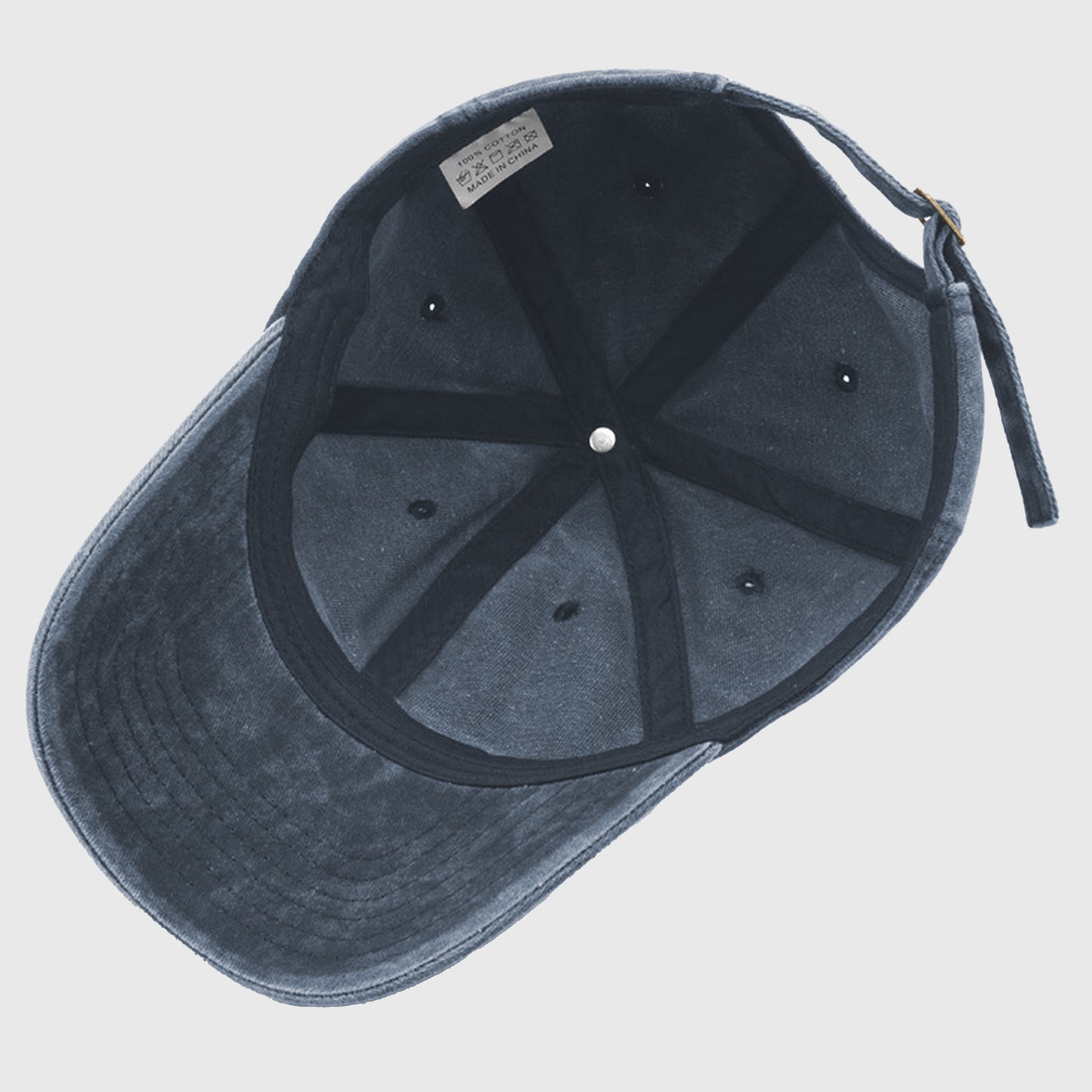 Vintage Washed Baseball Cap with Heart Embroidery