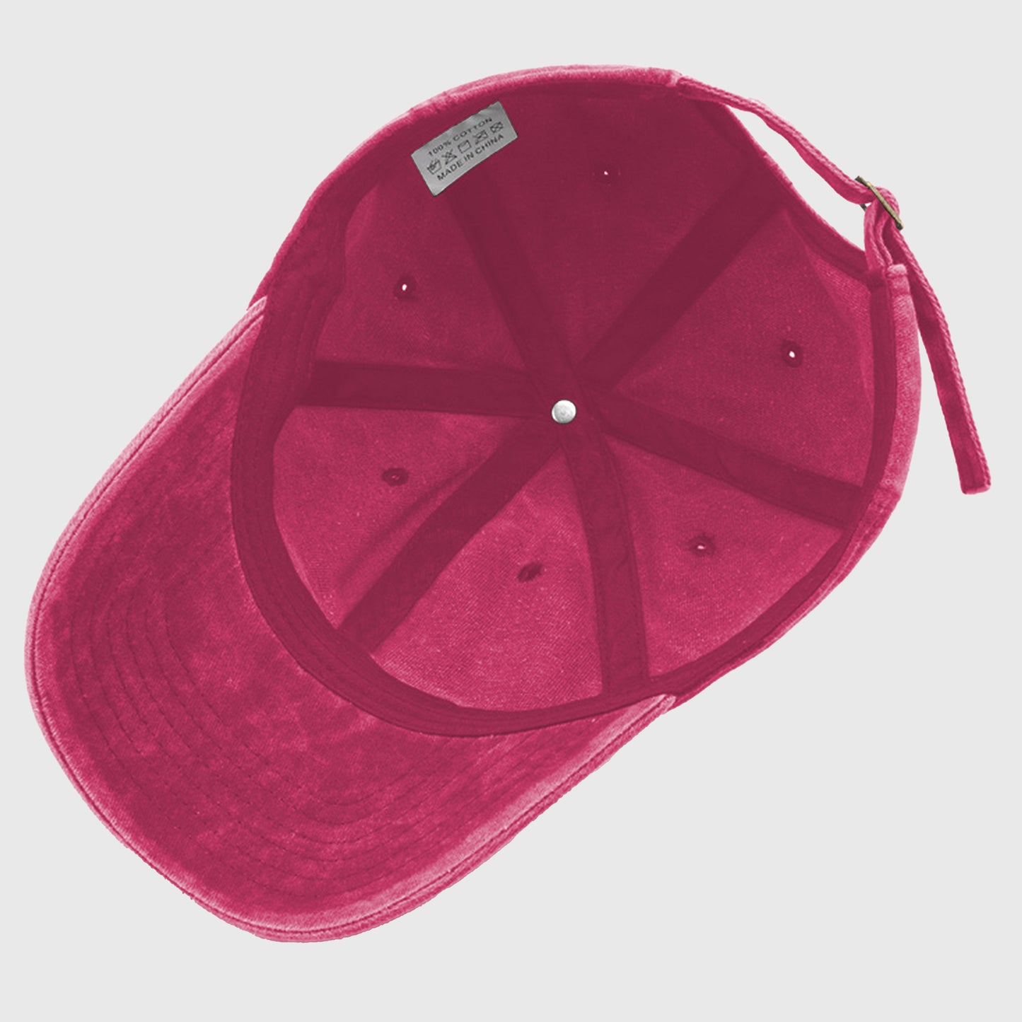 Vintage Washed Baseball Cap with Heart Embroidery