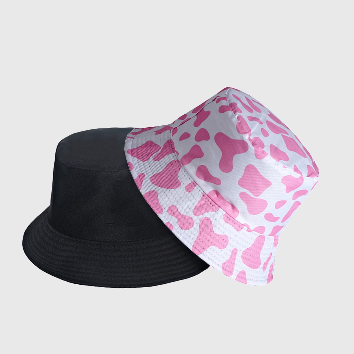 Cow Print Bucket Hat - Double - Sided Wear