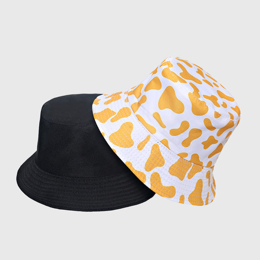 Cow Print Bucket Hat - Double - Sided Wear