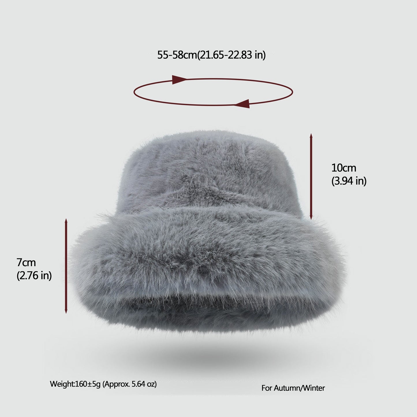 Faux Fur Bucket Hat - Winter Warm & Stylish
