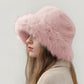 Faux Fur Bucket Hat - Winter Warm & Stylish