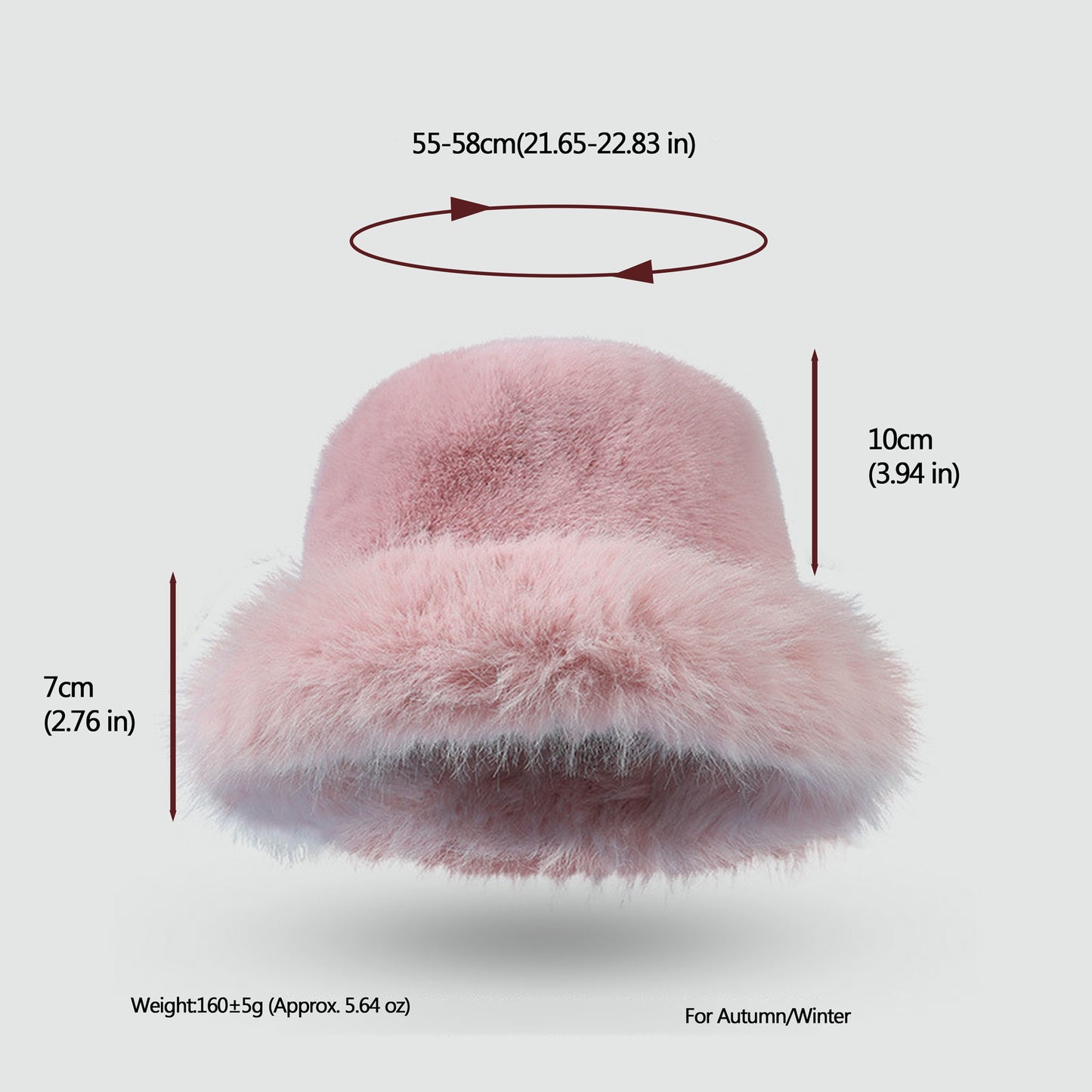 Faux Fur Bucket Hat - Winter Warm & Stylish