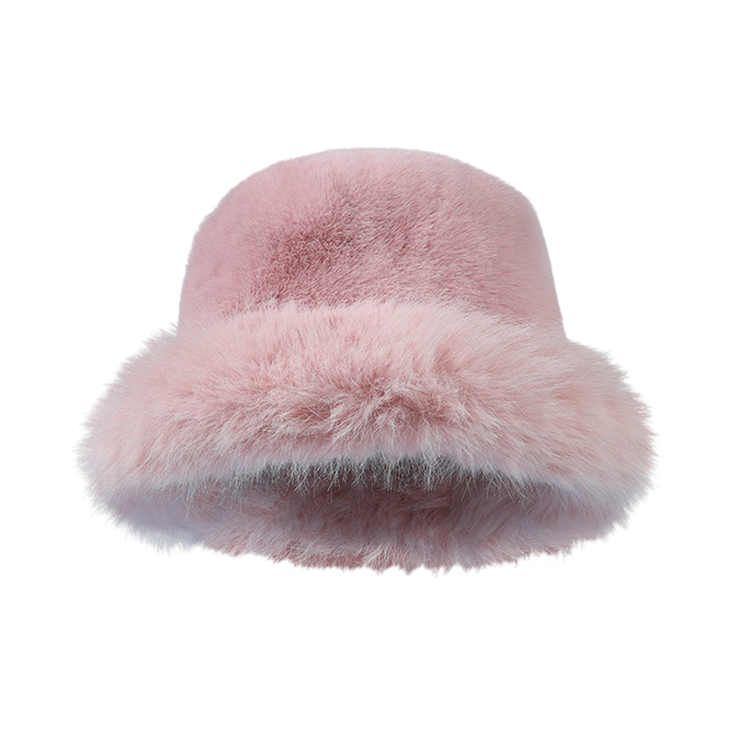 Faux Fur Bucket Hat - Winter Warm & Stylish