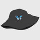 Bucket Hat with Butterfly Embroidery