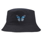 Bucket Hat with Butterfly Embroidery