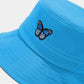 Bucket Hat with Butterfly Embroidery