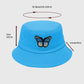 Bucket Hat with Butterfly Embroidery