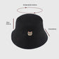 Cute & Stylish Bucket Hat with Cat Embroidery