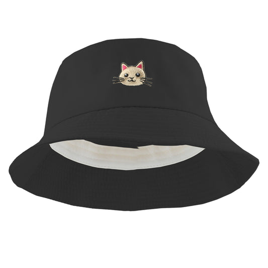 Cute & Stylish Bucket Hat with Cat Embroidery