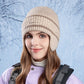 Striped Knit Beanie with Ear Flaps - Winter Warm Hat