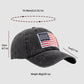 Unisex Vintage Baseball Cap with USA Flag Patch