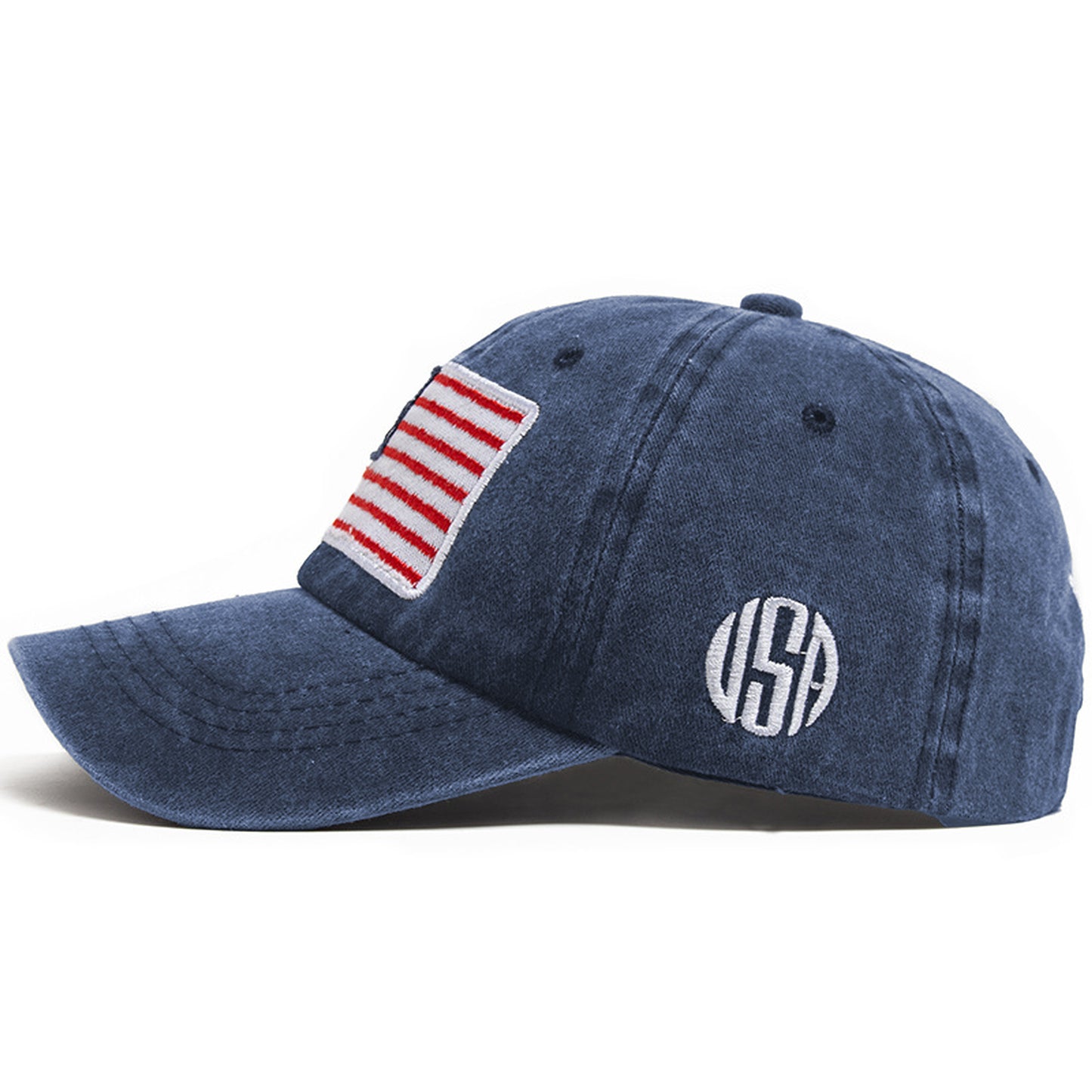 Unisex Vintage Baseball Cap with USA Flag Patch