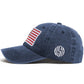 Unisex Vintage Baseball Cap with USA Flag Patch