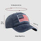 Unisex Vintage Baseball Cap with USA Flag Patch